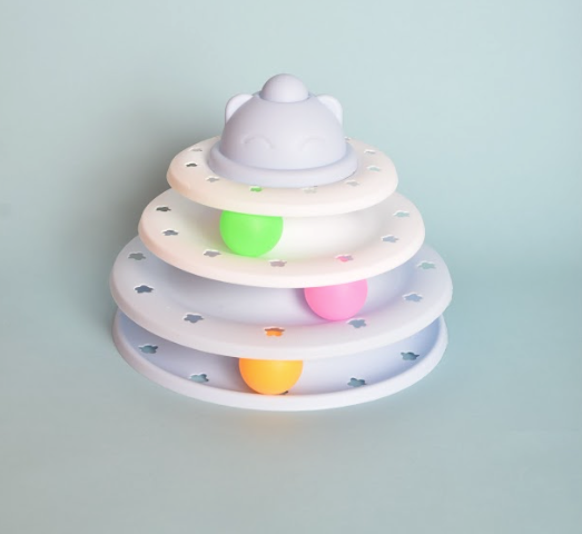 3 tier best sale ball cat toy