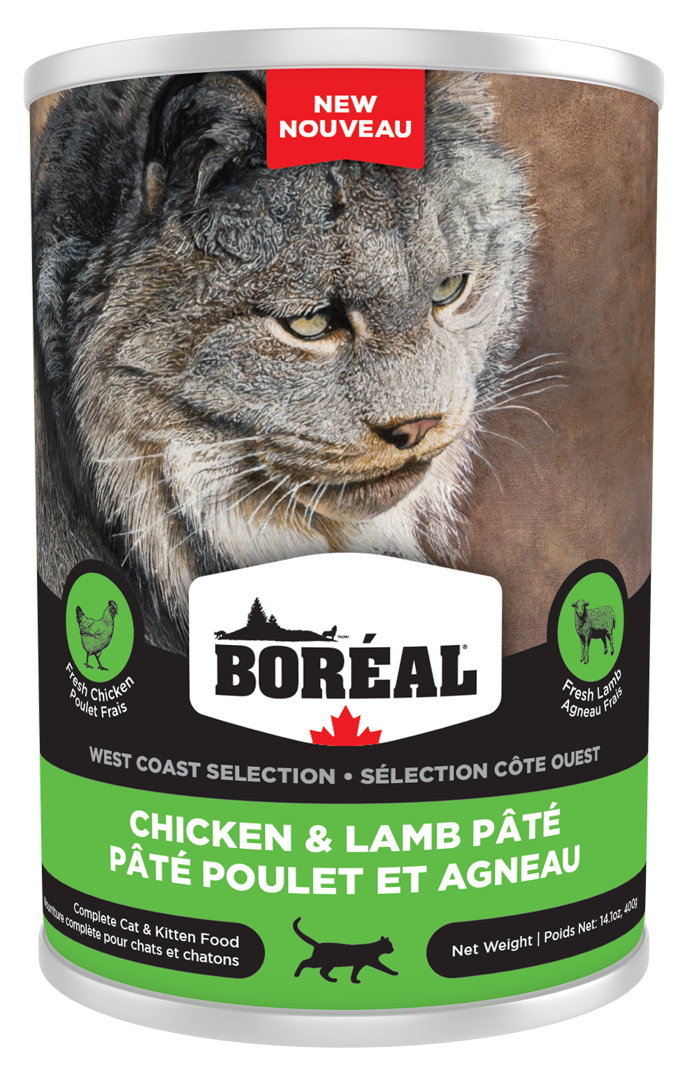 BOREAL West Coast Cat Chicken Lamb Pate 400g