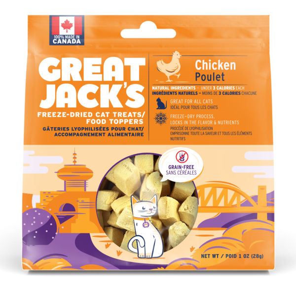 Great Jack's Cat FD Treats/Topper Chicken 28g