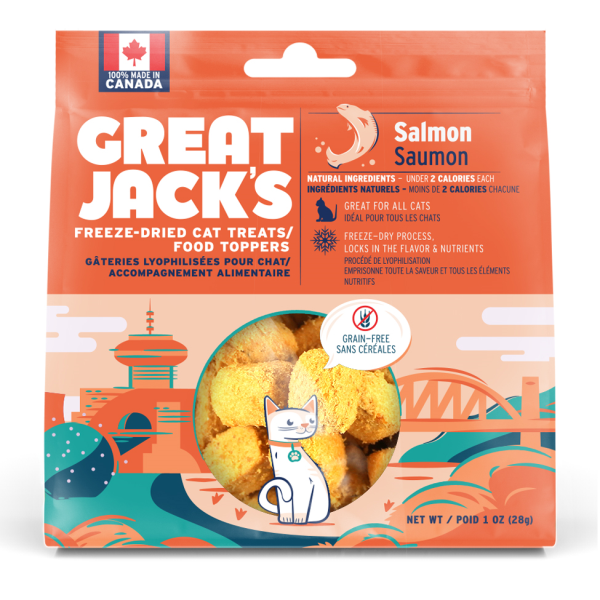 Great Jack's Cat FD Treats/Topper Salmon 28g