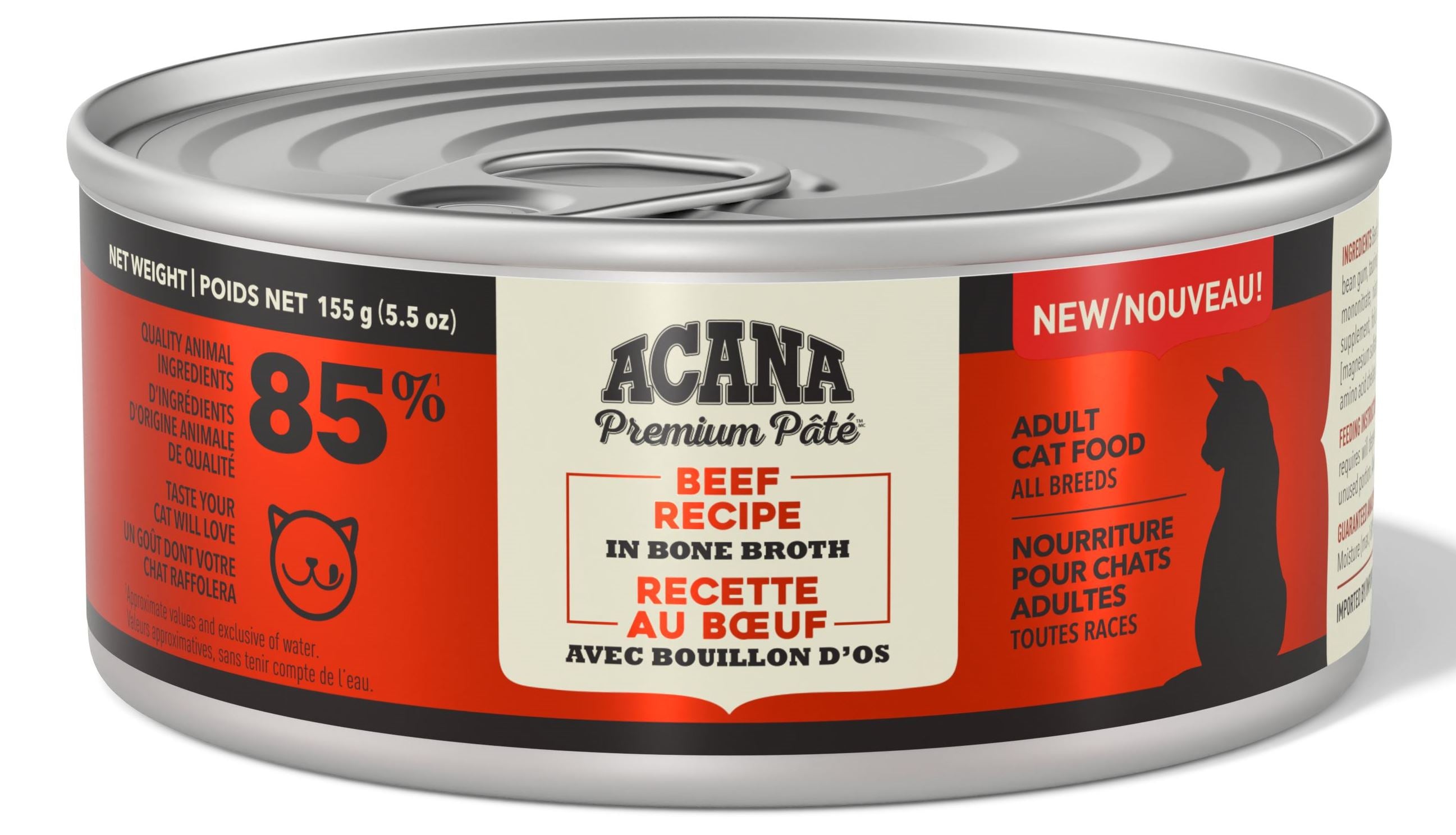 ACANA Beef Recipe in Bone Broth Cat Food 5.5oz