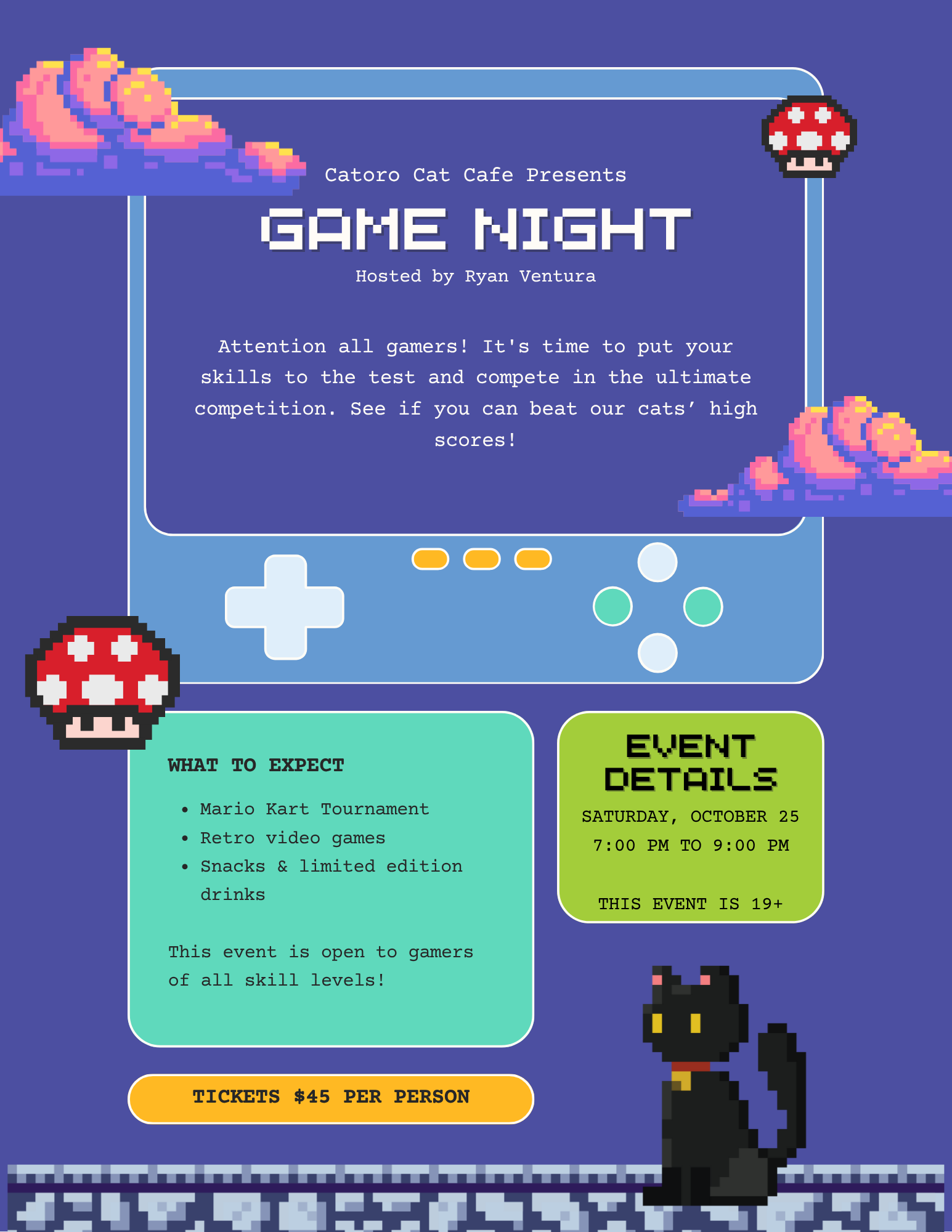 October 25: Retro Video Game Night