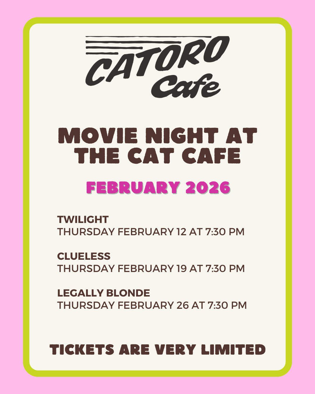 Catoro Movie Nights - February 2026