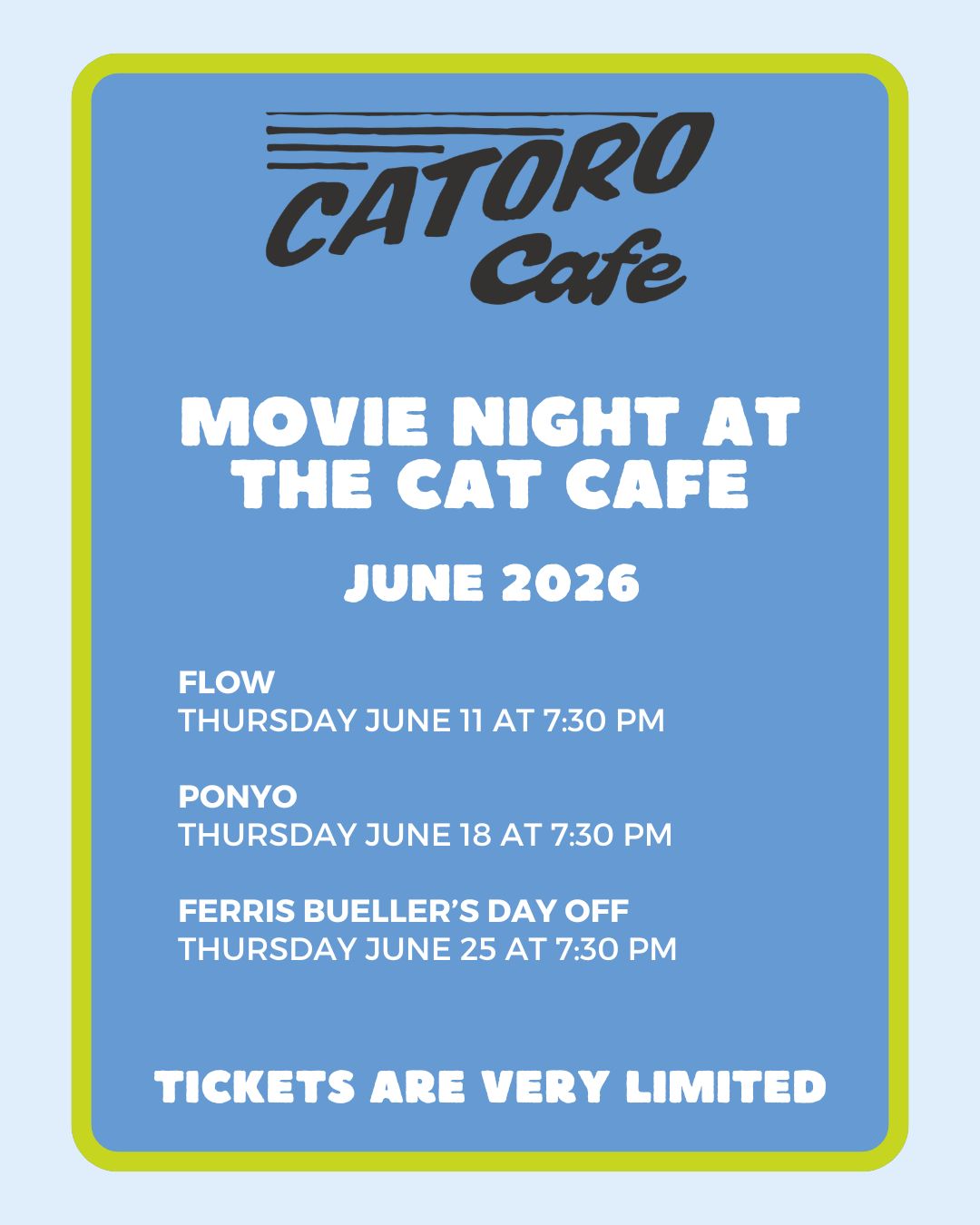 Catoro Movie Nights - June 2026