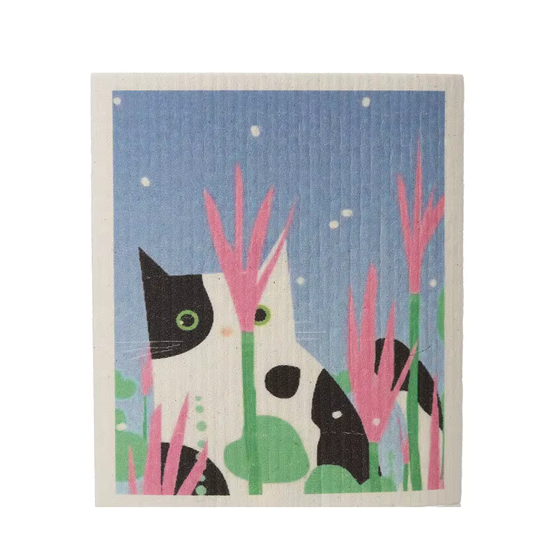 Jungle Cat Swedish Dish Cloth