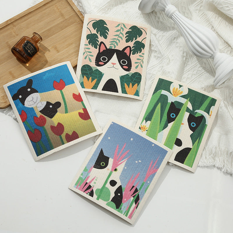 Jungle Cat Swedish Dish Cloth 3-Pack