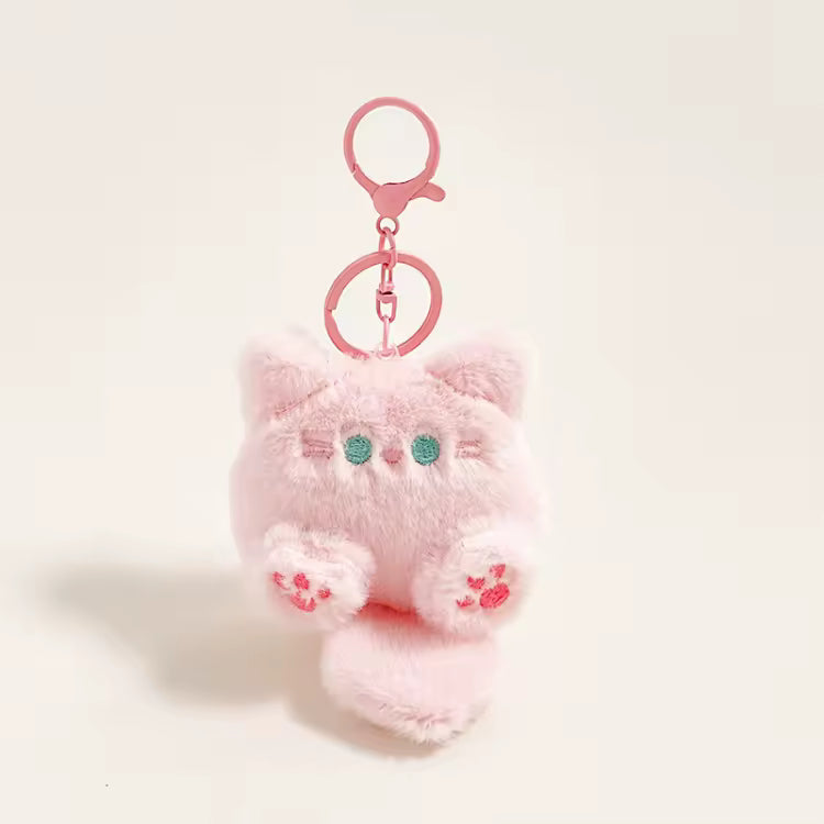 Cat Plush Keychain Charm