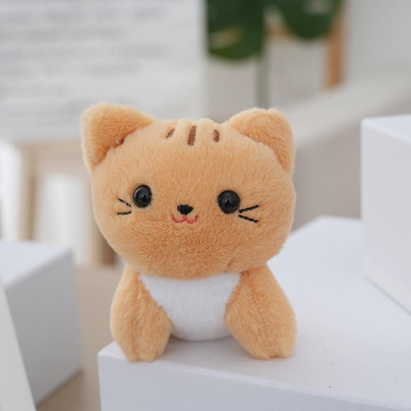 Large Cat Plush Keychain Charm