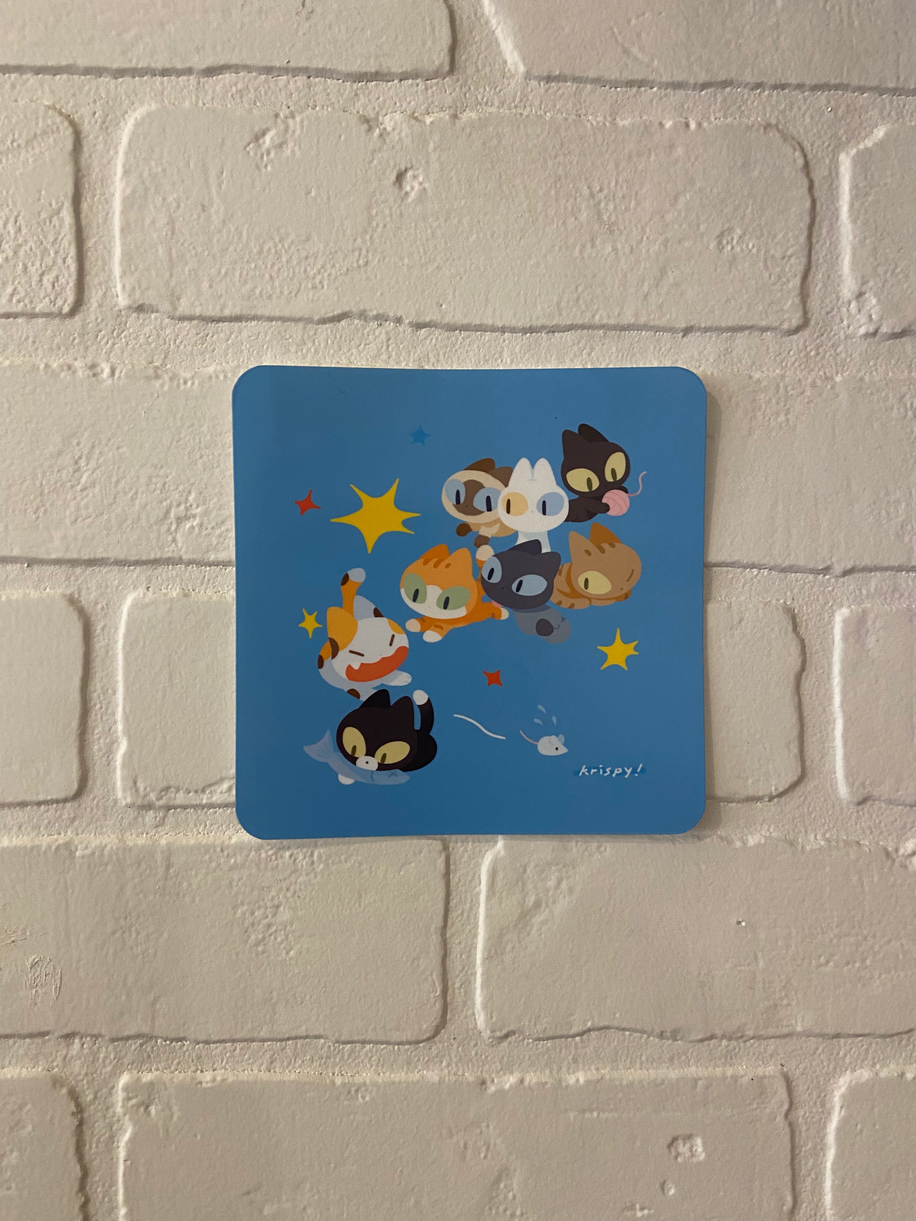 Cat Chase Mini Art Print