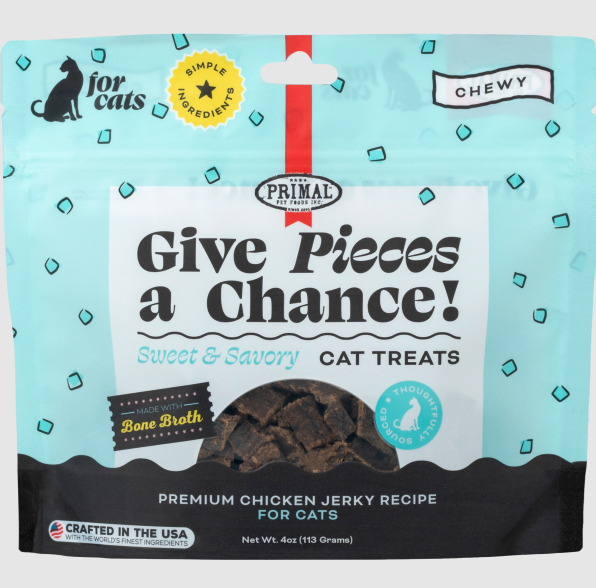 Primal Cat Treats Give Pieces a Chance Chicken w/Broth 4 oz