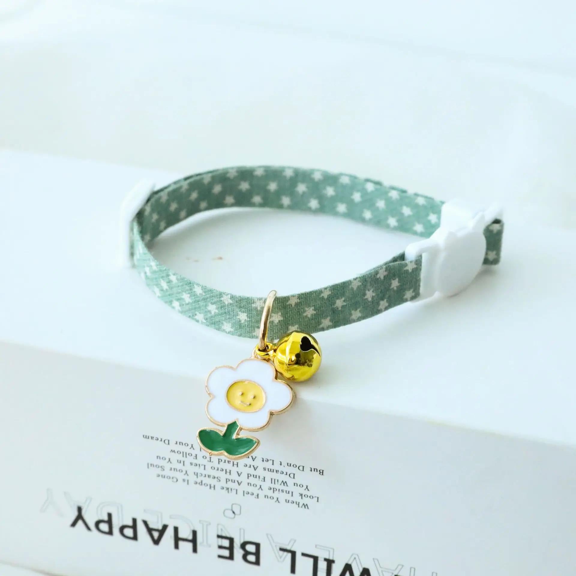 Pastel Cat Collar with Charm