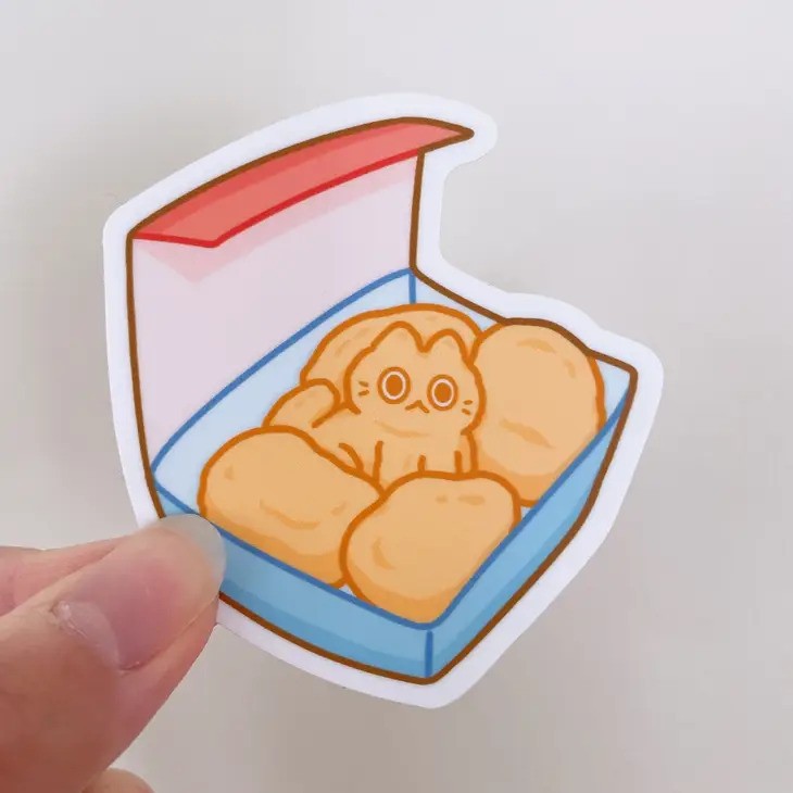 Chicken Nugget Cat Sticker