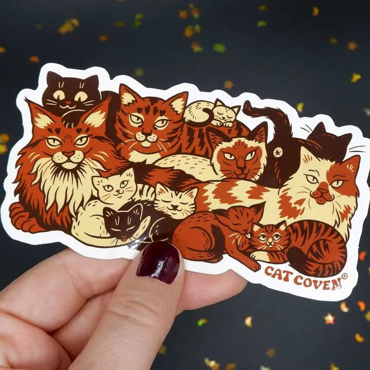 Clutter of Cats Sticker