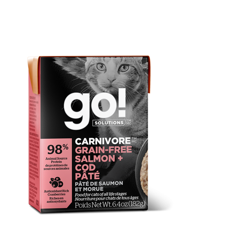 GO! CAT CARNIVORE GF Salmon & Cod Pate 24/181g - Catoro