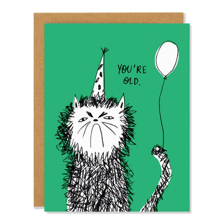 Snitty Kitty Birthday Card from Badger & Burke