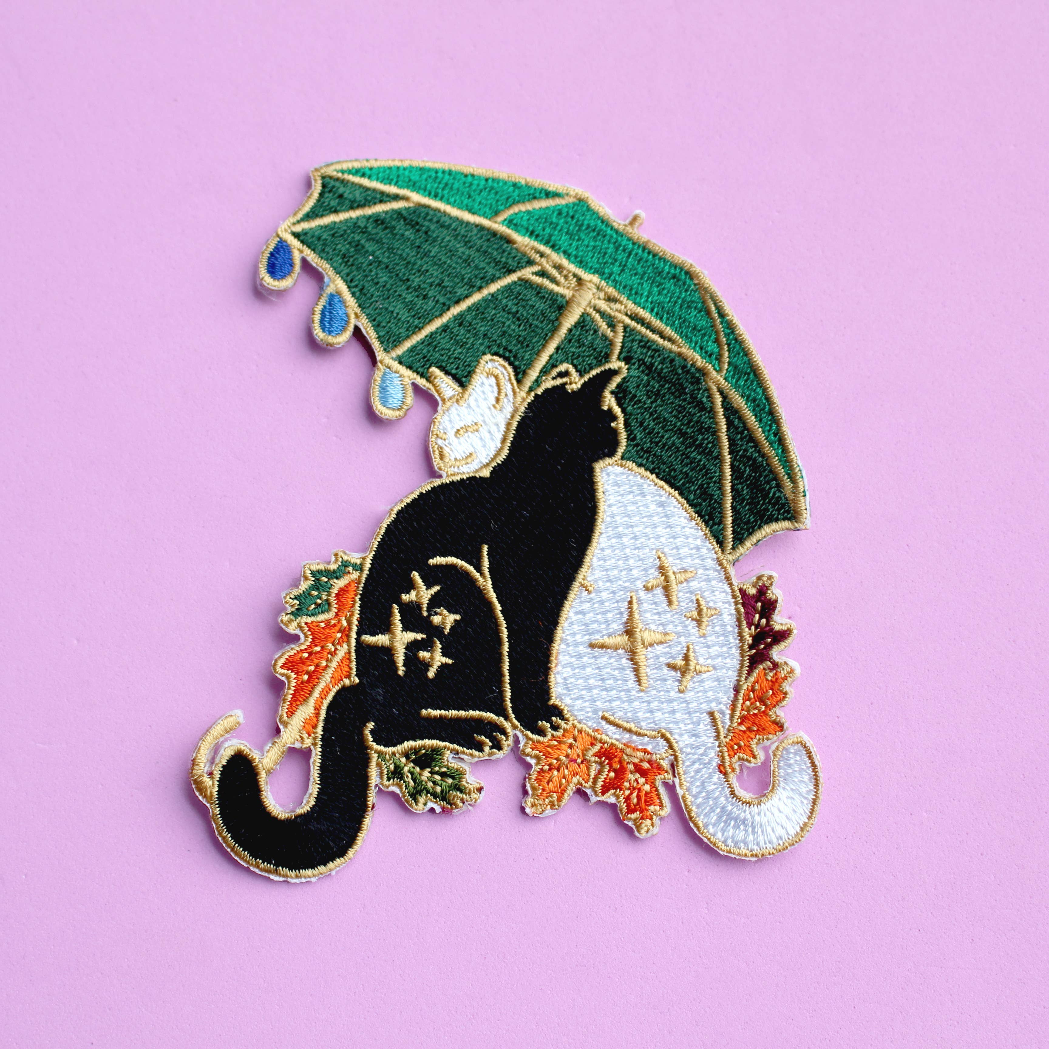 Umbrella Cats Embroidered Patch from Glitter Punk