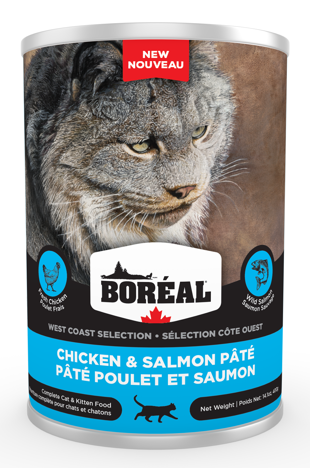 BOREAL West Coast Cat - Chicken and Salmon Pate 400g