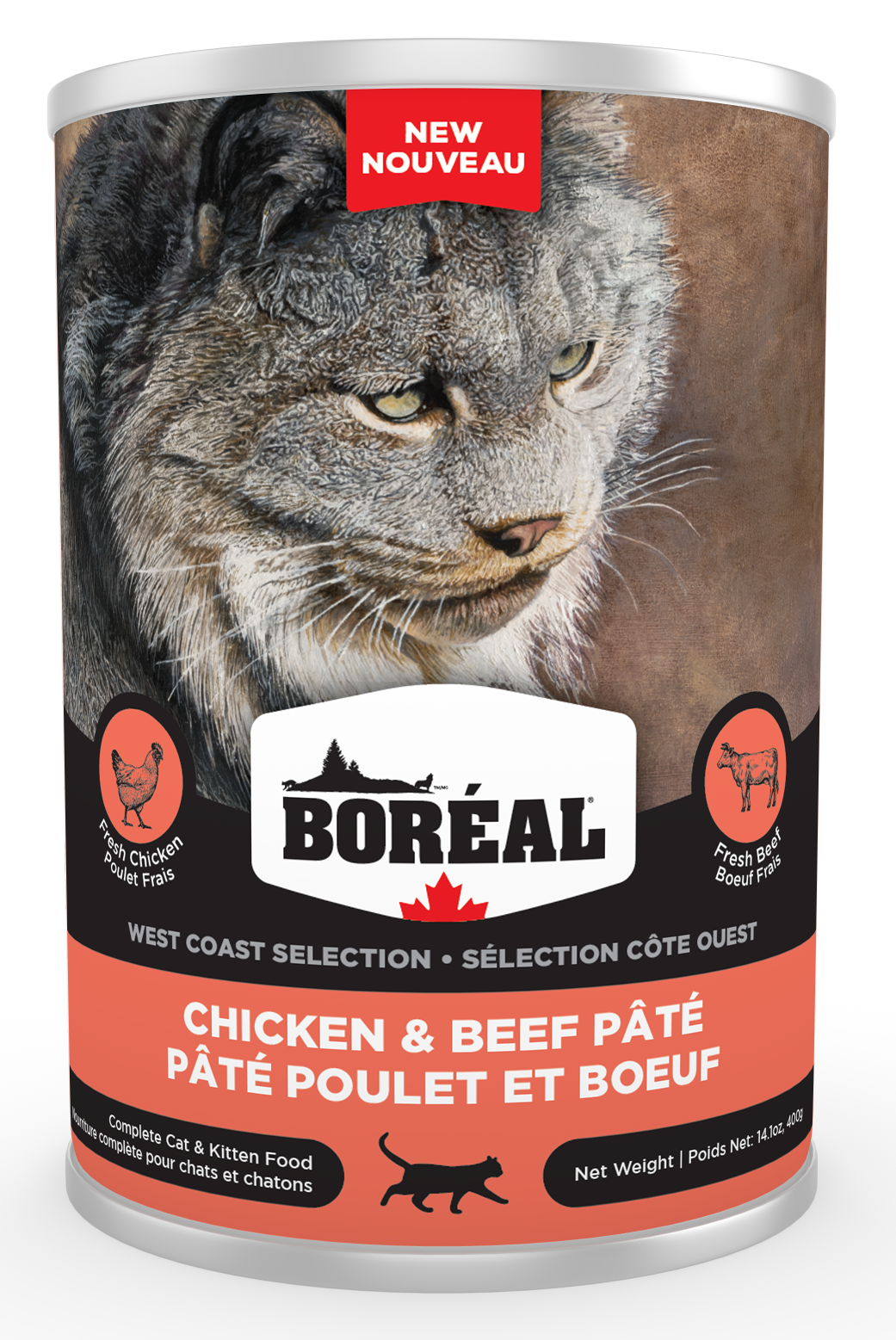 BOREAL West Coast Cat - Chicken and Beef Pate 400g