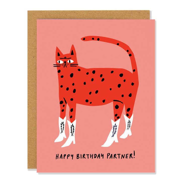 Cowboy Kitty Birthday Card from Badger & Burke