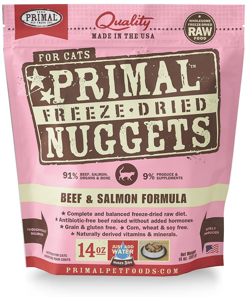 Primal Cat Freeze Dried Beef Salmon 14 oz - Catoro