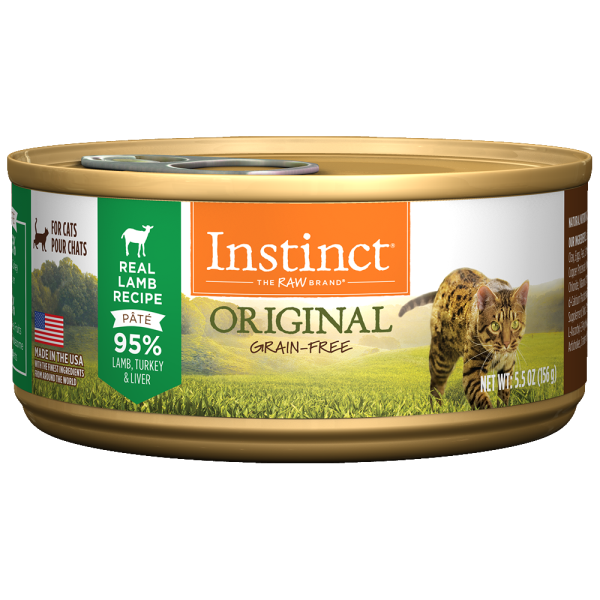Instinct Cat Original GF GrassFed Lamb 12/5.5 oz Cans - Catoro