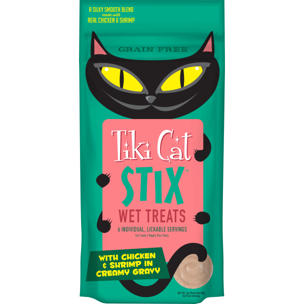 Tiki Cat Stix Wet Treats GF Chicken & Shrimp