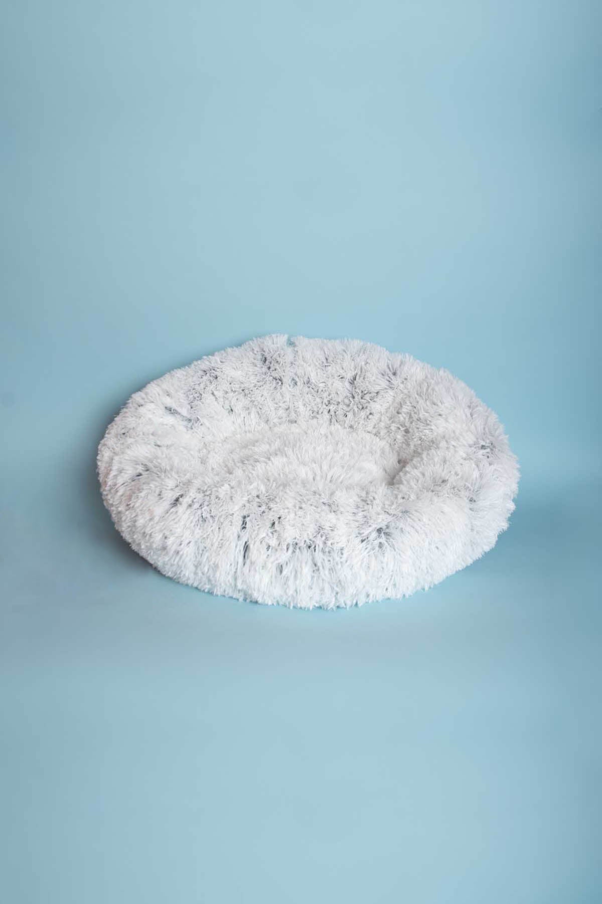 Calming Plush Round Cat Bed
