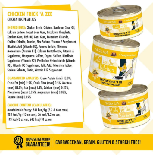 Weruva Cats in the Kitchen Chicken Frick 'A Zee - Single Can 6 oz - Catoro Pets